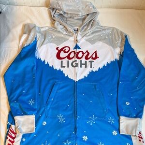 Coors Light Blue and Gray Onesie